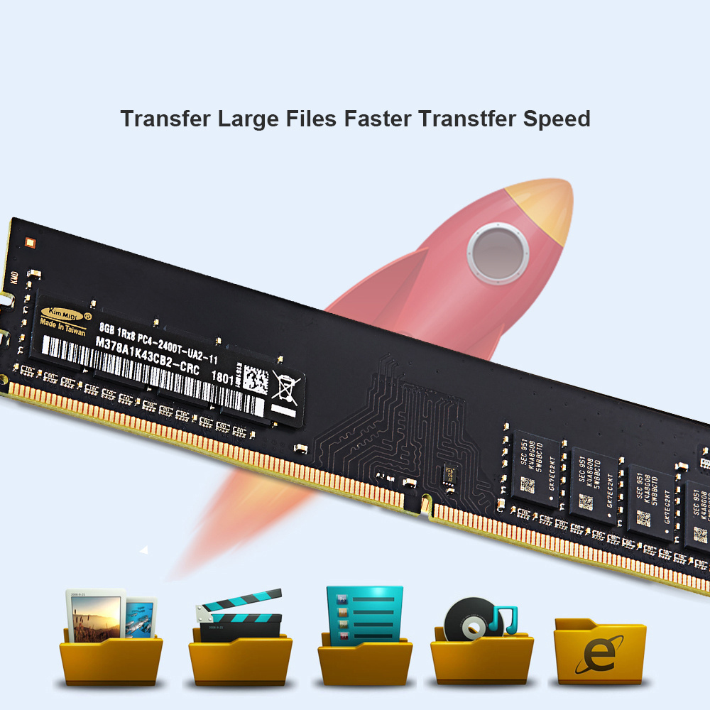 Desktop Computer Internal Low Price DDR4 Memory stick 8GB 1Rx8 2400MHZ Wholesale PC4 RAM 1.2V Original particle