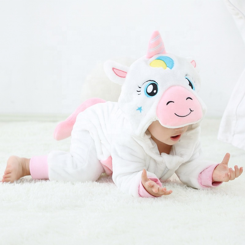 Wholesale Baby Rompers Winter Kigurumi Lion Costume Girls Boys Toddler Animal Jumpsuit Infant Clothes Pyjamas Kids Onesies