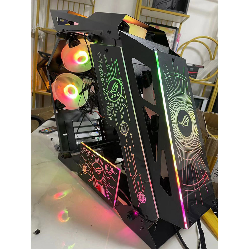 Brand New 2023 Gaming Computer Cases PC Gaming RGB ATX Computer Case Gaming Frame Chassis & Towers CPU Cabinet