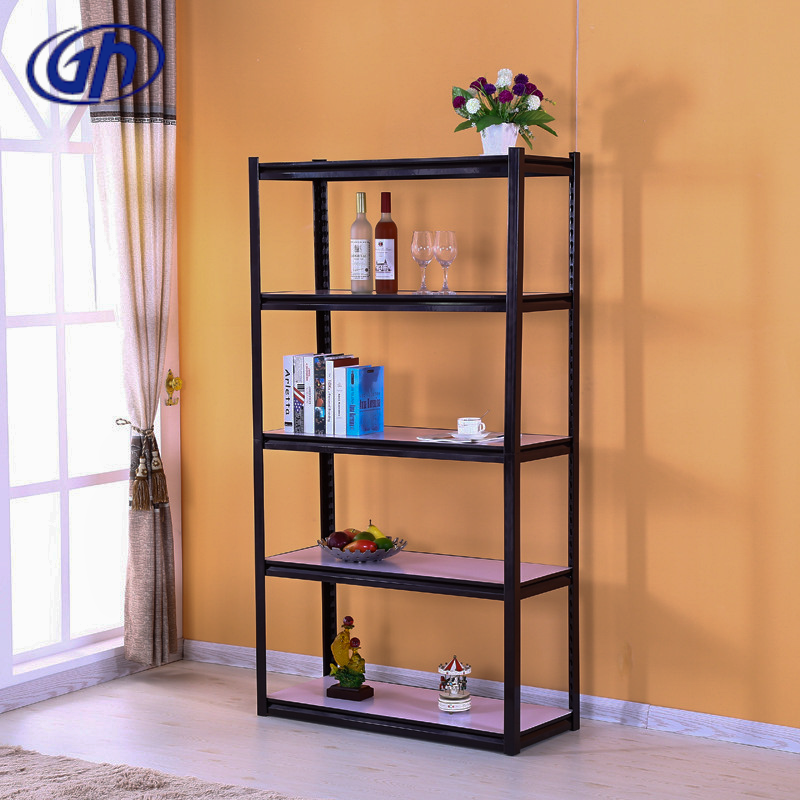 Bolted free home Metal rack system Office shelving Hidden Hole rivet shelves Corner shelves with metal plate home shelving