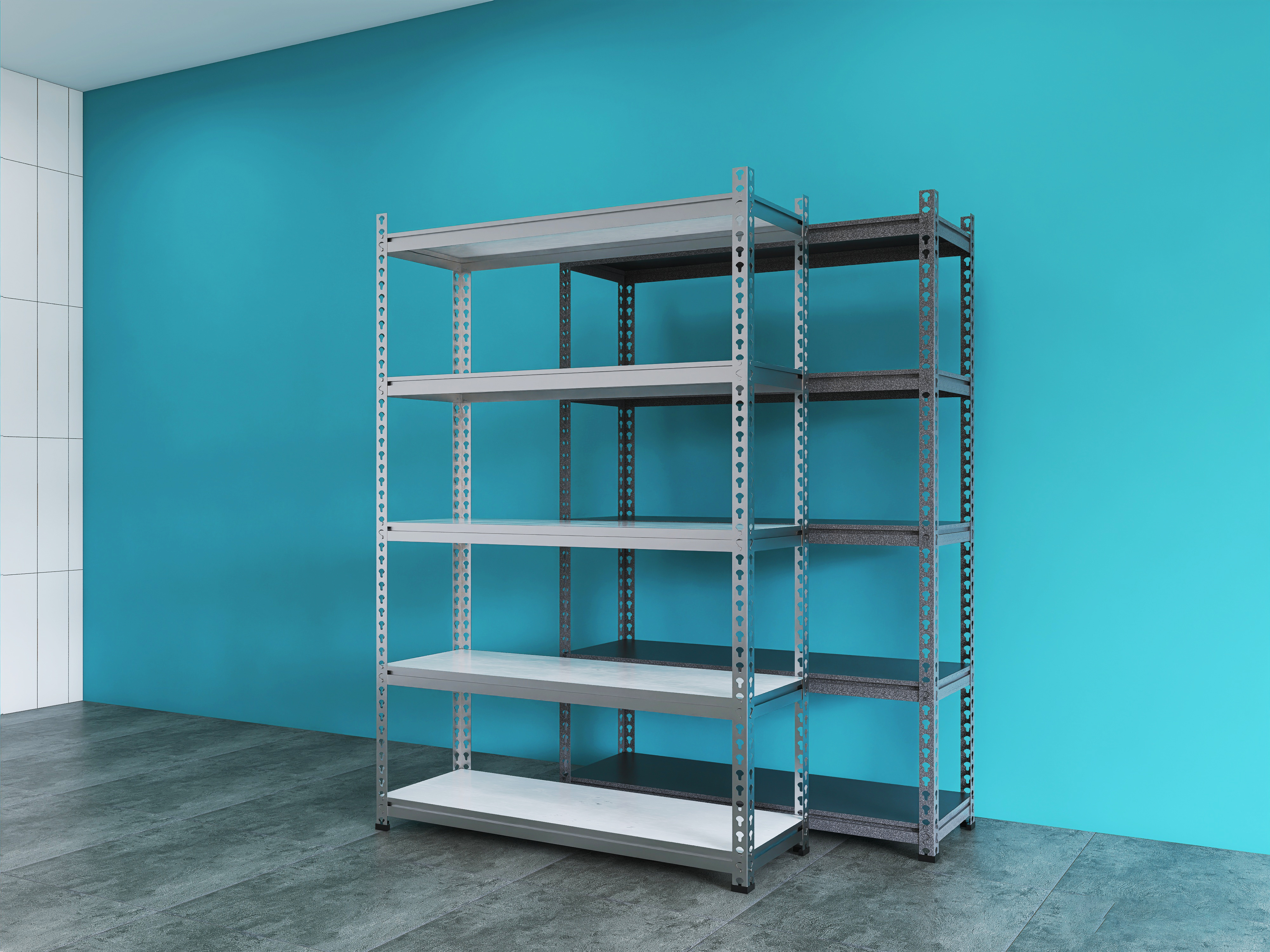 Boltless Adjustable 5 Tier Storage Racks Metal Storage Shelves Unit For Warehouse