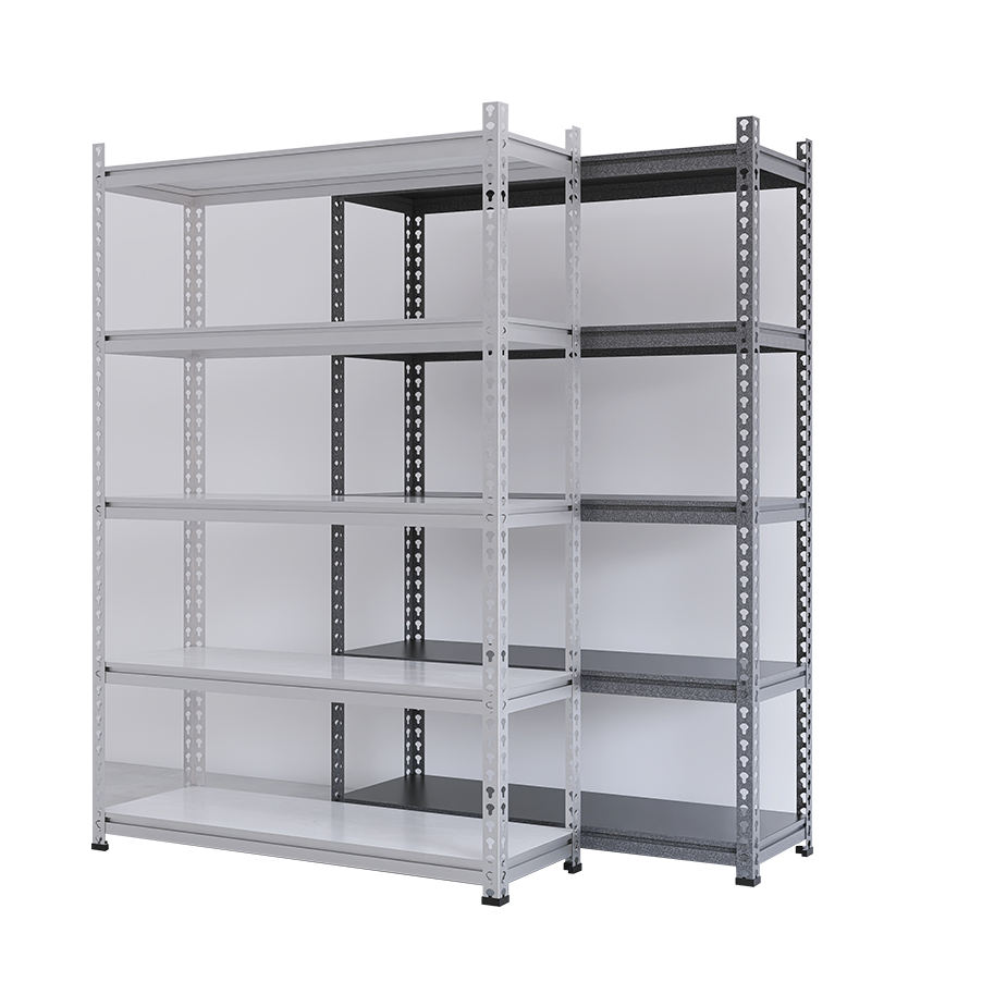 Heavy Duty Boltless Adjustable Shelving Metal Frame 5 Layer Tier Galvanized Sheet Steel Metal Shelves