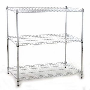 High Quality 5 Tiers 800lbs NSF Approval Metal Chrome Wire Shelf Shelving Garage Rack