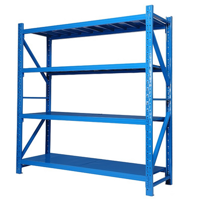 Boltless Shelving Racking Systems Industrial Warehouse Storage Rack Shelf Heavy Duty for Metal Original Black Cover White Blue