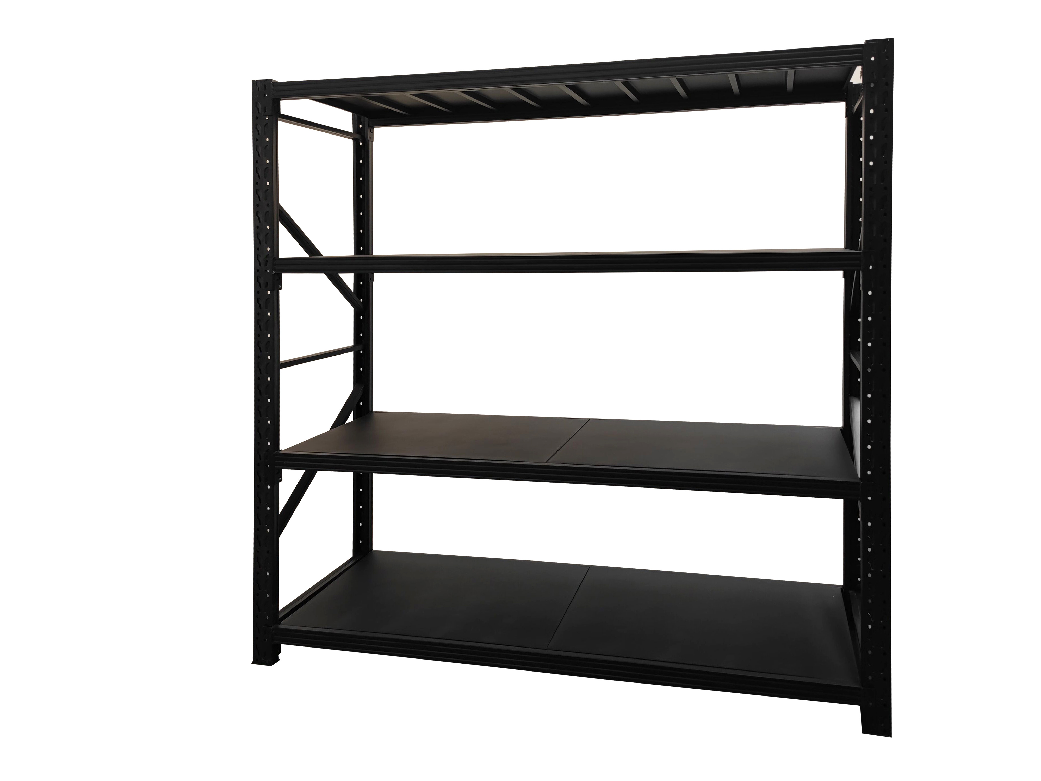 Boltless Shelving Racking Systems Industrial Warehouse Storage Rack Shelf Heavy Duty for Metal Original Black Cover White Blue