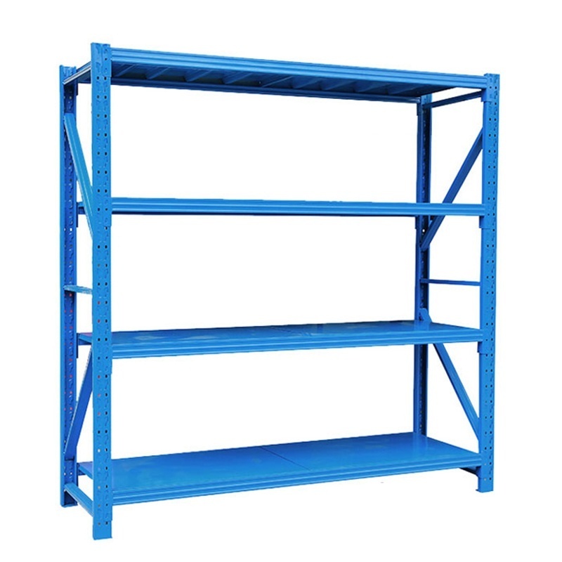 Boltless Shelving Racking Systems Industrial Warehouse Storage Rack Shelf Heavy Duty for Metal Original Black Cover White Blue