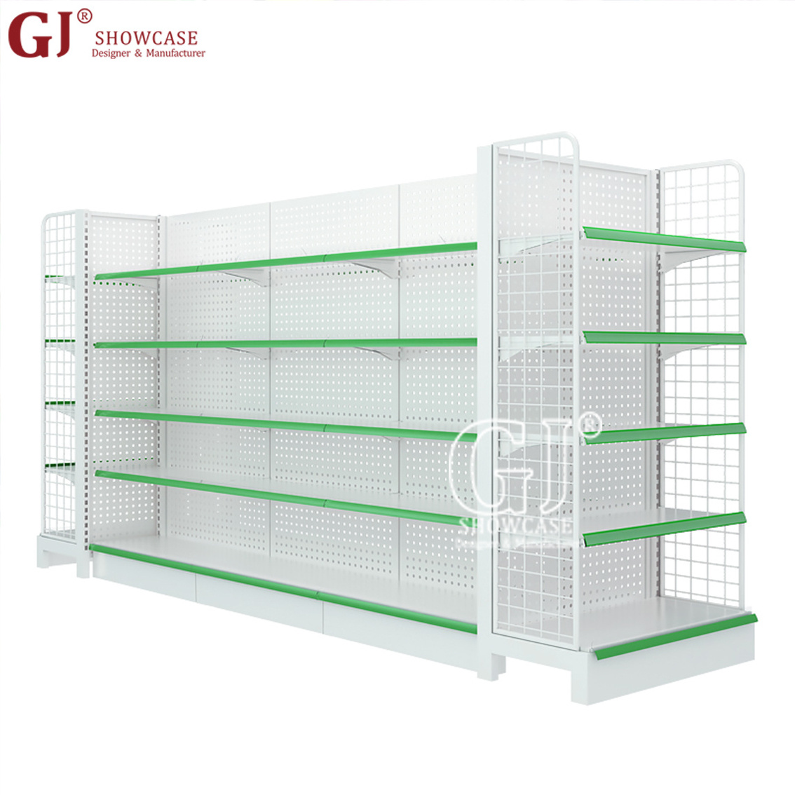 Beauty Supply Store 3-Tier Heavy Duty Wire Display Rack Powder Coated Metal Shelf for Pharmacies Supermarkets