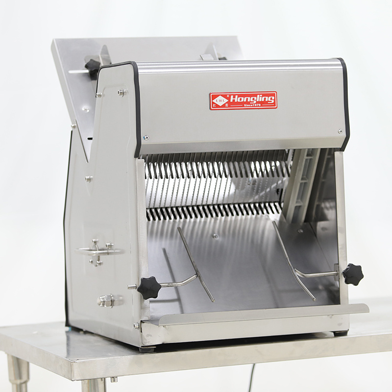 Bakery equipment HLM-31B full stainless steel electric bread slicing machine automatic loaf bread slicer