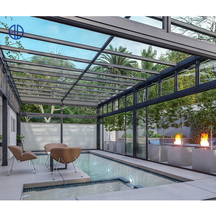 Garden Outdoor Glass Rooms Solar Glass Green House Greenhouses Make Aluminium With Photovoltaic Glass