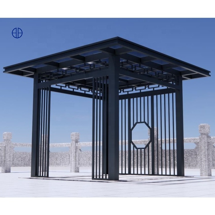 Ready To Ship Luxury Garden Gazebo Outdoor Aluminum China Style Pergola 4X4