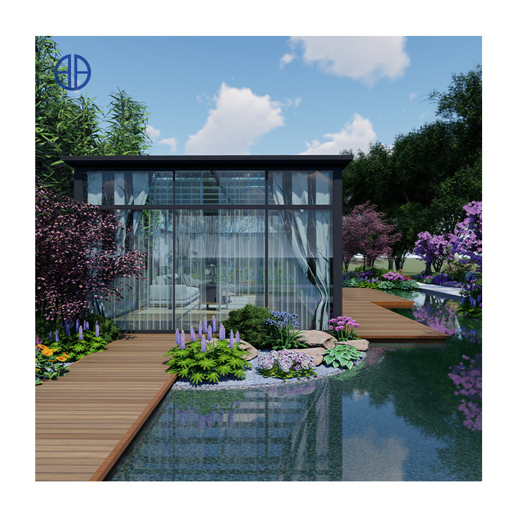 Garden Outdoor Glass Rooms Solar Glass Green House Greenhouses Make Aluminium With Photovoltaic Glass