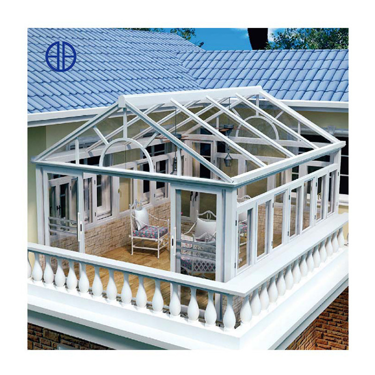 Motorized aluminum pergola gazebo glass balcony sunroom