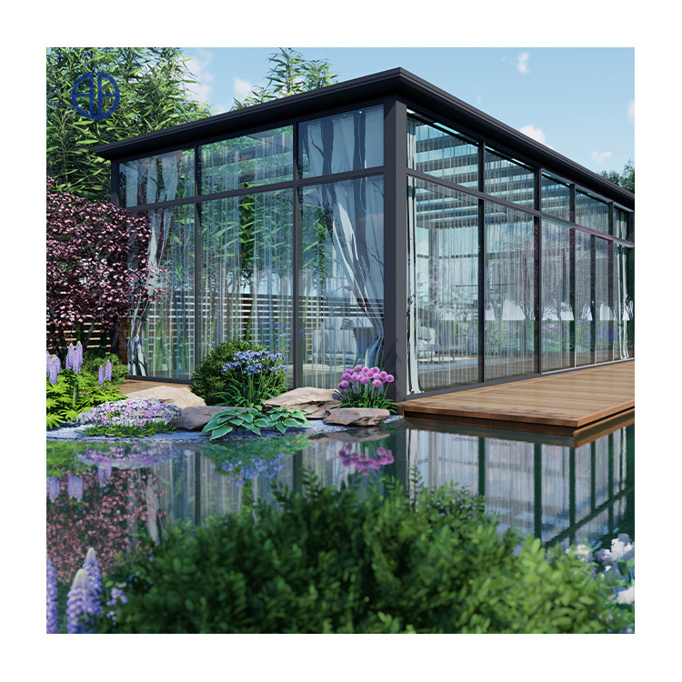 Garden Outdoor Glass Rooms Solar Glass Green House Greenhouses Make Aluminium With Photovoltaic Glass