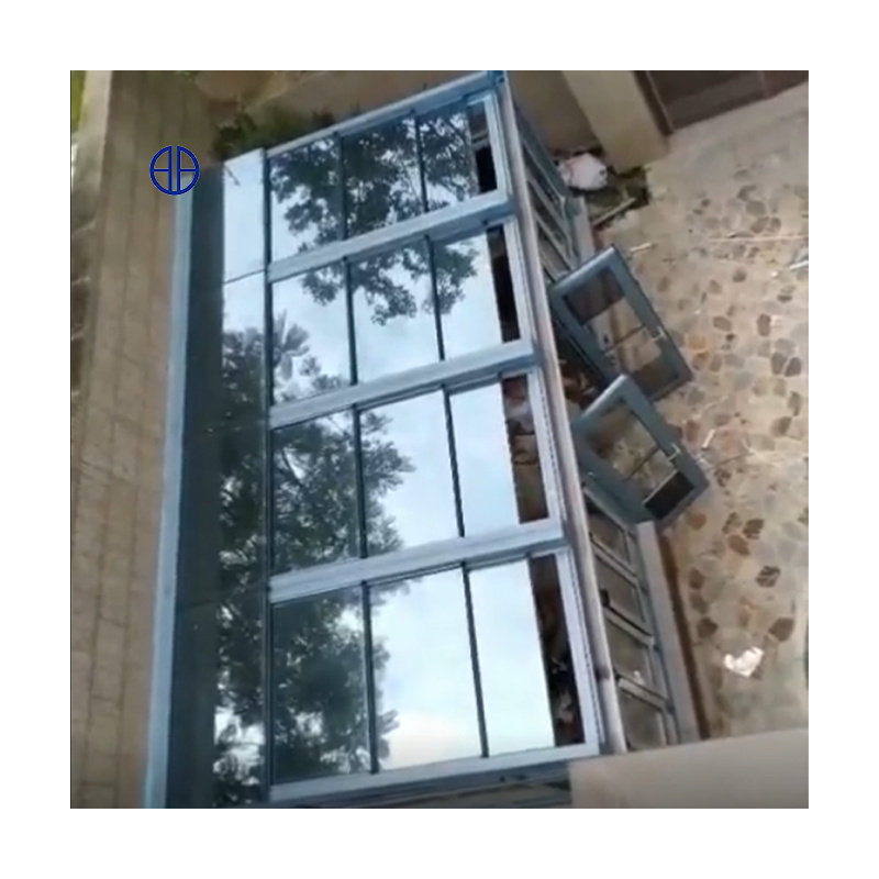 Aluminum profiles retractable glass tempered sunroom electric slding roof patio glass house retractable sunroom