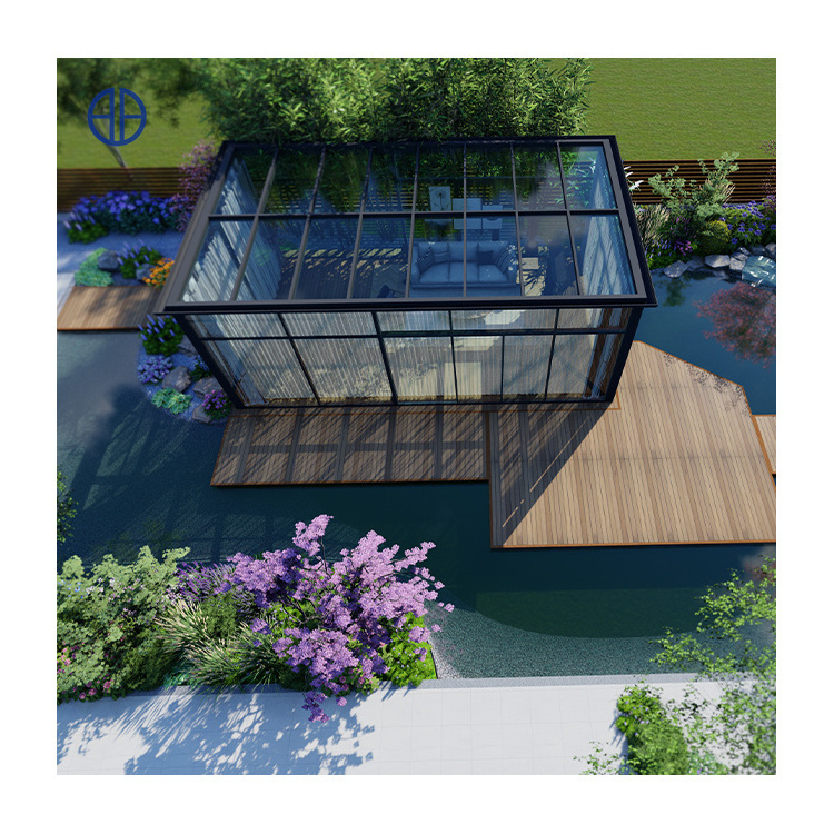 Garden Outdoor Glass Rooms Solar Glass Green House Greenhouses Make Aluminium With Photovoltaic Glass