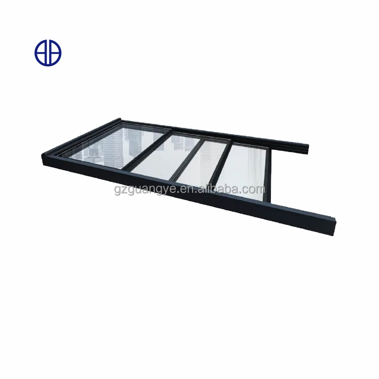 Ventilation Aluminium Sliding Roof Motorized Retractable Skylight System For Flat Roofs