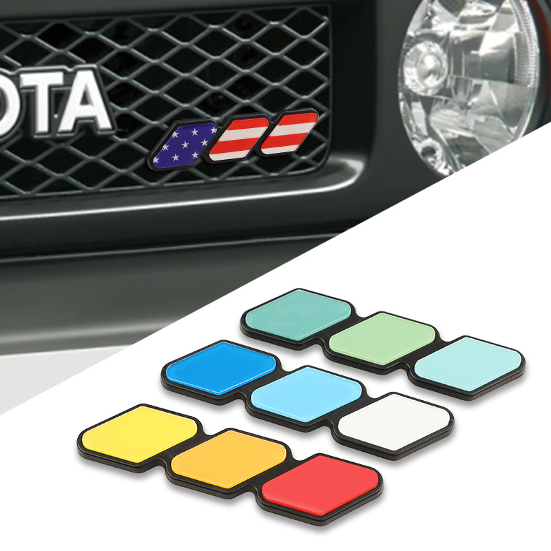 Grille Badge Emblem for Toyota Tacoma 4Runner Tundra Grill 3 Tri-color