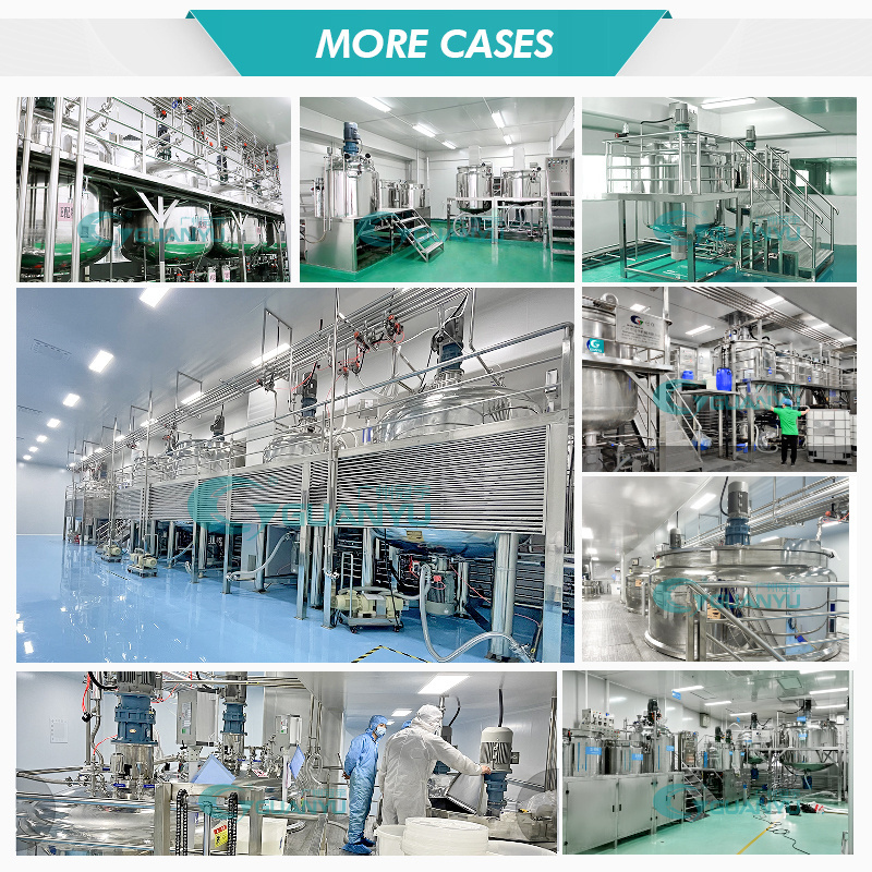 Stainless Steel Shampoo Making Machinery Cosmetics Dishwash Liquid Mixers Soap Mixing Tank Liquid Detergent Making Machine