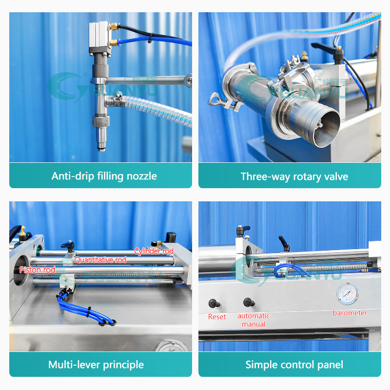 High Quality Pneumatic Horizontal Eyelash Cream Filling Machine Liquid Soap Fluid Hand Soap Sanitizer Filler Machinery Equipment