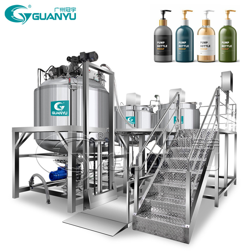 Guanyu Food Grade Stainless Steel Jacketed Vat Mixing Equipment Shampoo Making Machinery Dishwashing Liquid Soap Making Machine