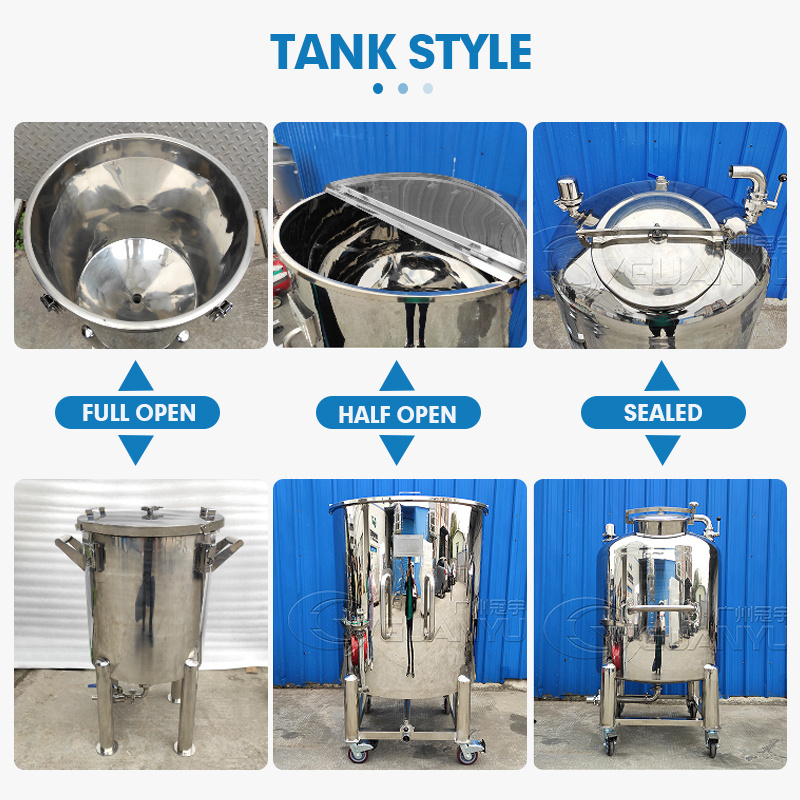 stainless steel  liquid container 1000L 500L 100L customization water storage tank plant milk Buffer tank