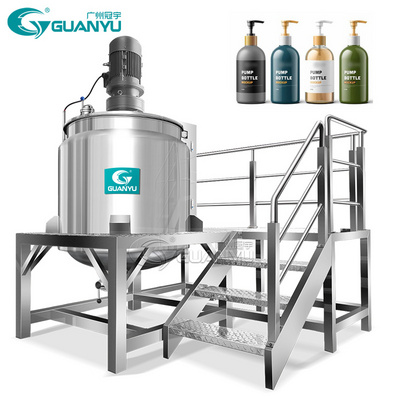 Stainless Steel Shampoo Making Machinery Cosmetics Dishwash Liquid Mixers Soap Mixing Tank Liquid Detergent Making Machine