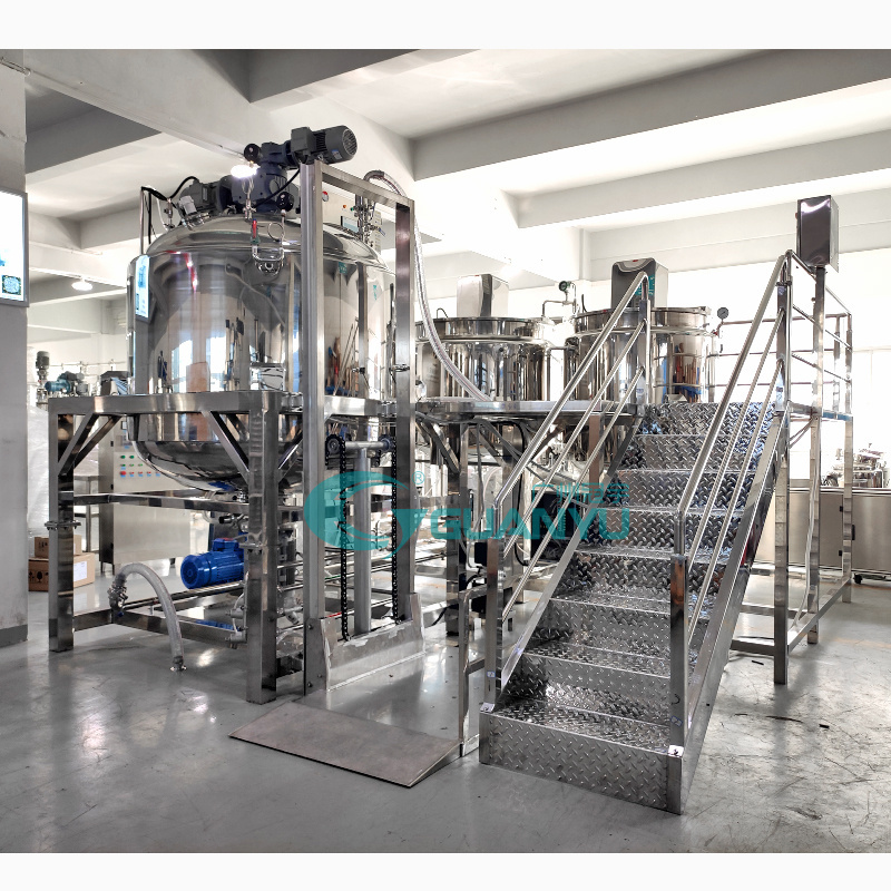 Guanyu Food Grade Stainless Steel Jacketed Vat Mixing Equipment Shampoo Making Machinery Dishwashing Liquid Soap Making Machine