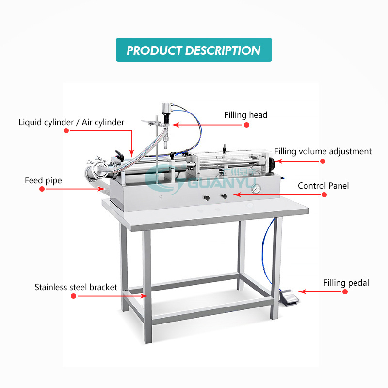 High Quality Pneumatic Horizontal Eyelash Cream Filling Machine Liquid Soap Fluid Hand Soap Sanitizer Filler Machinery Equipment