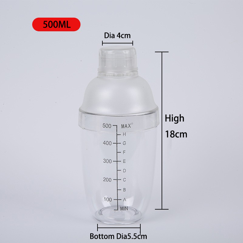 High quality black laser graduated Shaker Cup customizable Shaker with multiple capacities snow G cup  Plastic shaker snow cup