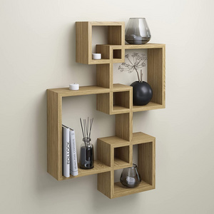 Wooden Easy-to-Assemble Floating Wall Mount Shelves for Bedrooms Modern Wall Shelf