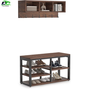 Quality Assurance Wholesale Entryway Furniture Industrial Wooden Wholesale Industrial Style Mounted Wall Coat Rack