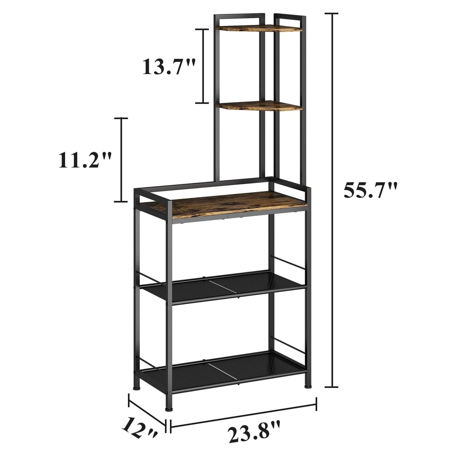 Modern 5 Tier Corner Shelf Stand Freestanding Corner Shelf Unit Bookshelf Tall Storage Organizer Rack for Living Room Bedroom