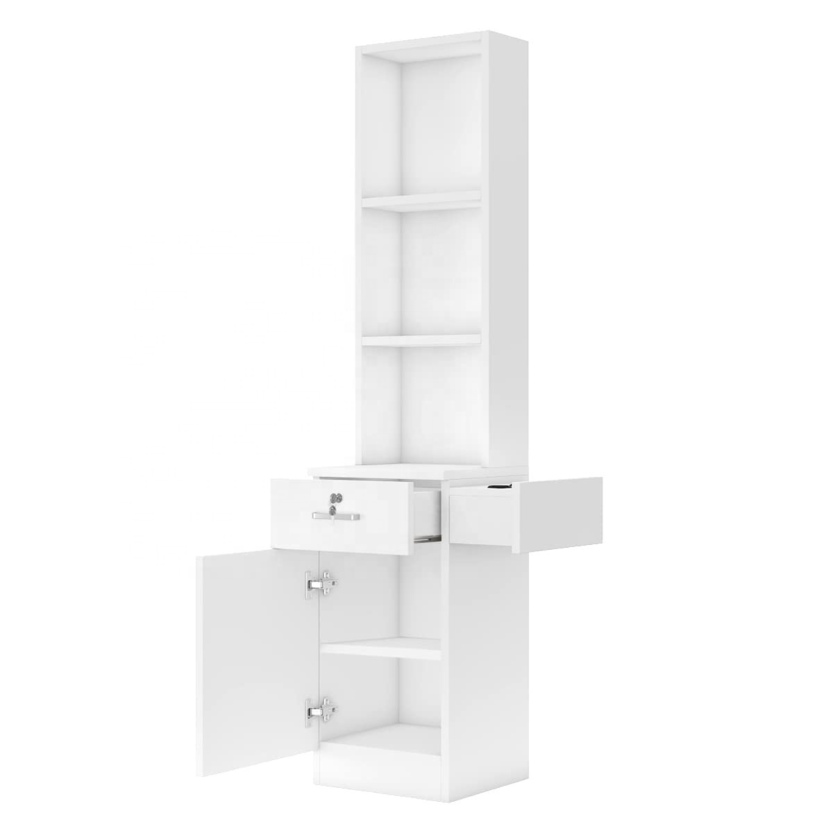 Locking Wall Mount Barber Salon Station Hair Salon Storage Cabinet Beauty Salon Stations Lockable Drawers Storage Cabinet