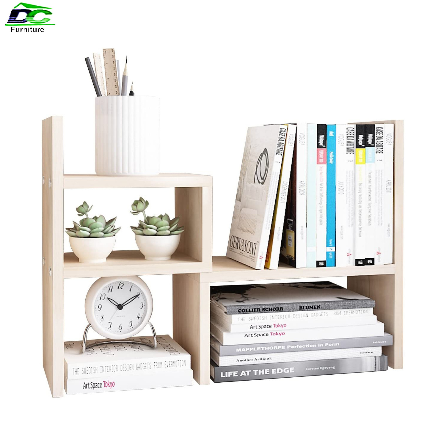 Desktop Storage Organizer Display Rack Kitchen Organizer Shelves Small Desktop Book Shelf for Student Desk Wooden Book Shelf