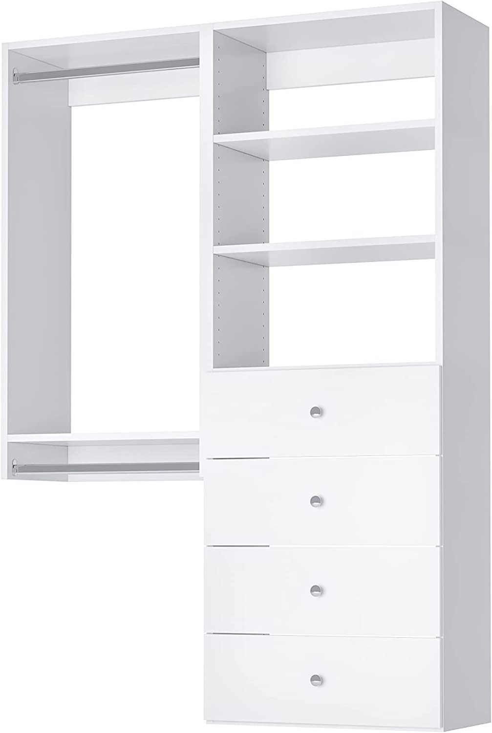 Guangzhou Donghcheng Modern Open Bedroom Wooden Storage closet Organizer Closet Cabinet with Drawer Wardrobe Closet