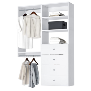 Guangzhou Donghcheng Modern Open Bedroom Wooden Storage closet Organizer Closet Cabinet with Drawer Wardrobe Closet