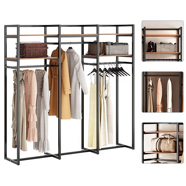 Clothing Rack Low Price Wall Clothes Hanger Coat Shelf Home Furniture Coat Shelf Rack Cloth Rack Stand Storage Display Shelves