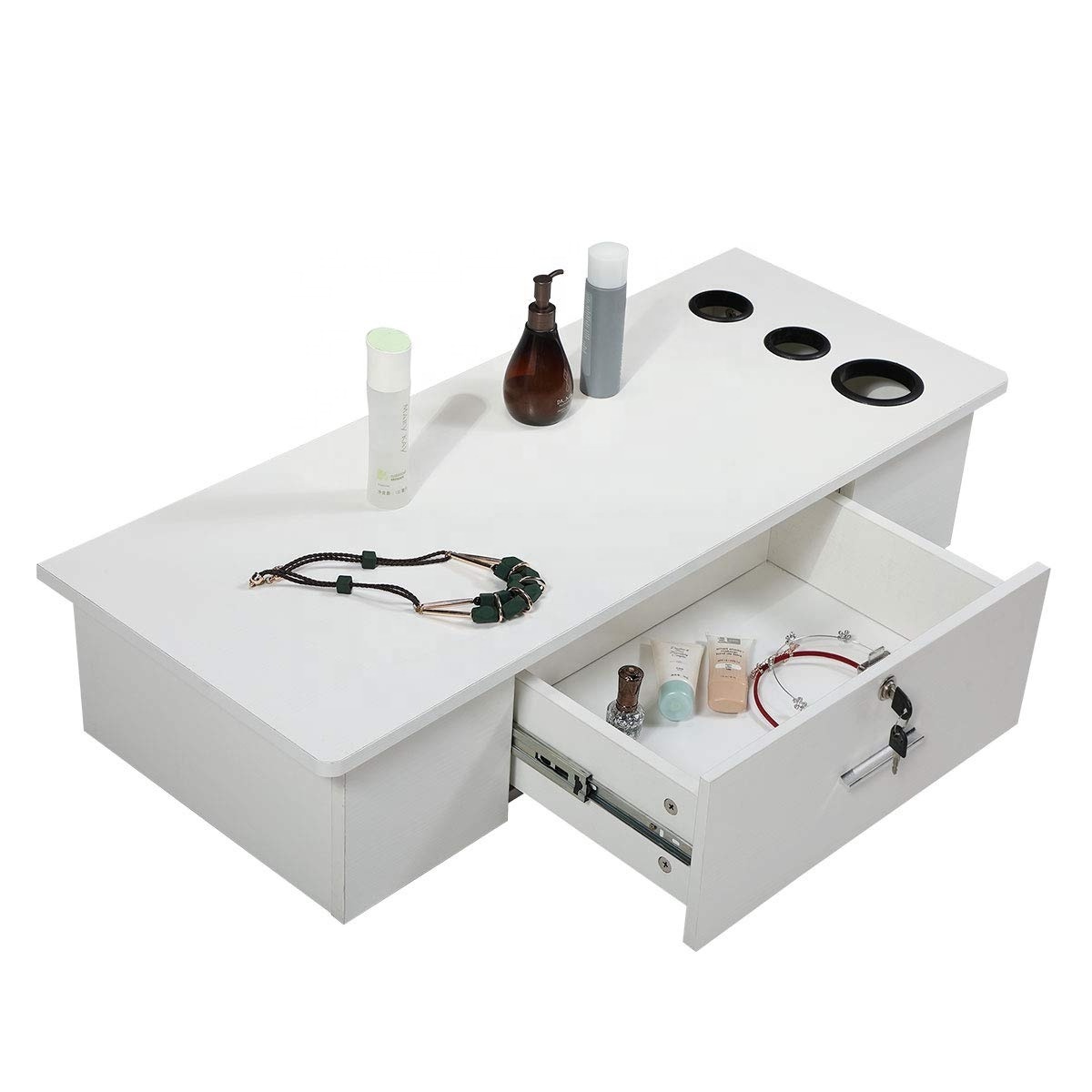 Wood High Quality Modern Wall Mount Salon Stations for Hair Stylist Barber Hair Stations for Salon Beauty Spa Equipments