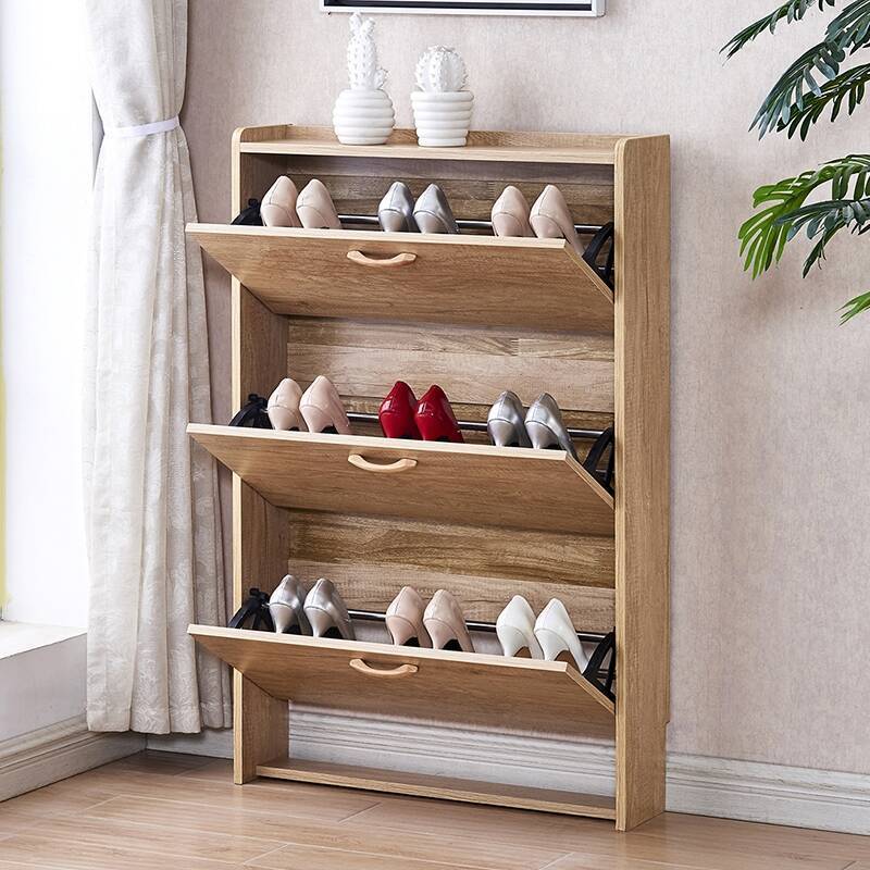 Wooden Shoe Storage Living Room Furniture Shoe Rack Cabinet