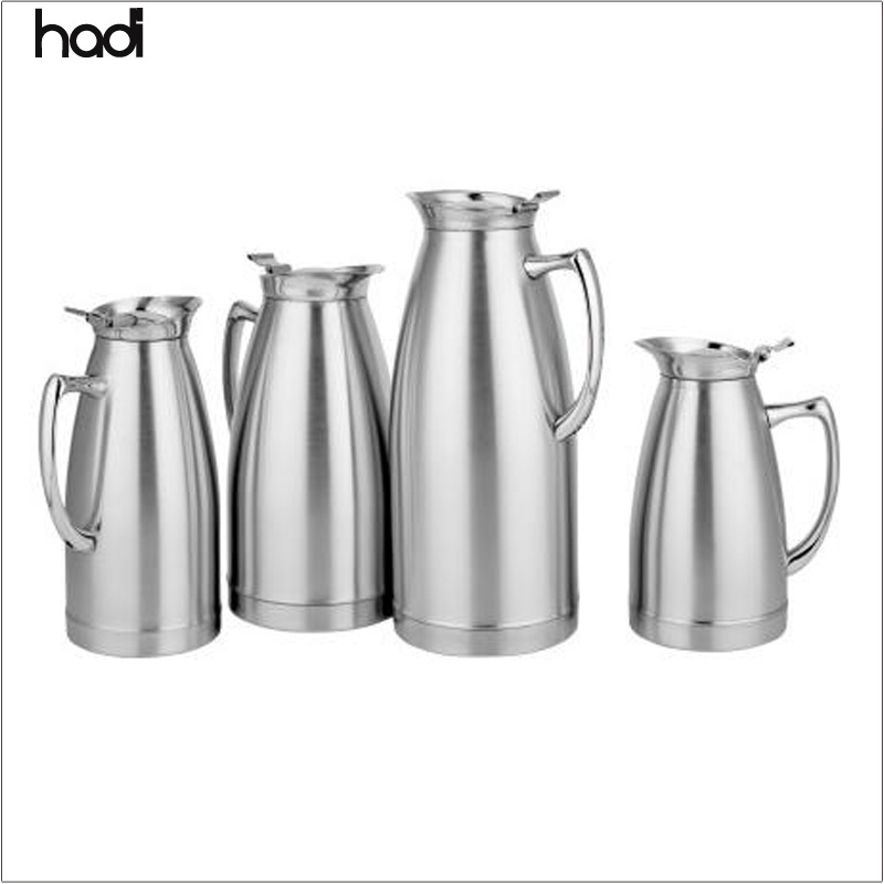 HD cheap restaurant equipment for sale stainless steel tea pot double wall water dispenser jup silver coffee water pot for sale