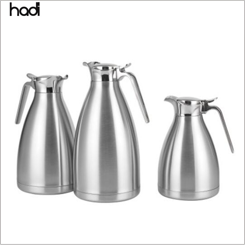 HD cheap restaurant equipment for sale stainless steel tea pot double wall water dispenser jup silver coffee water pot for sale