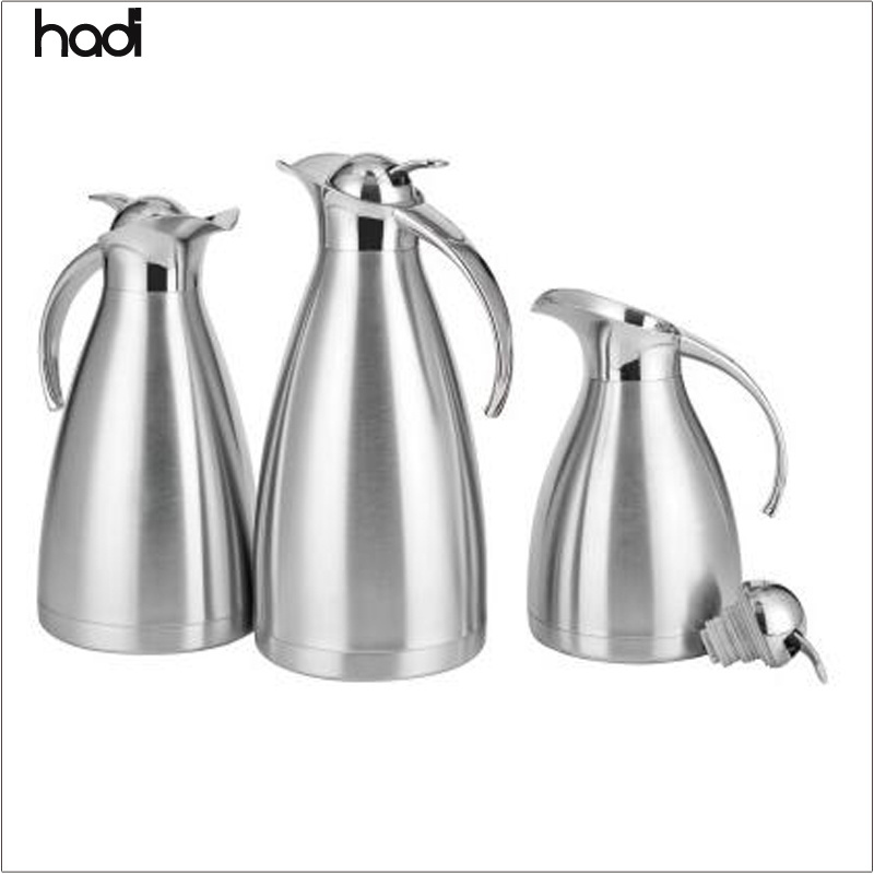 HD cheap restaurant equipment for sale stainless steel tea pot double wall water dispenser jup silver coffee water pot for sale