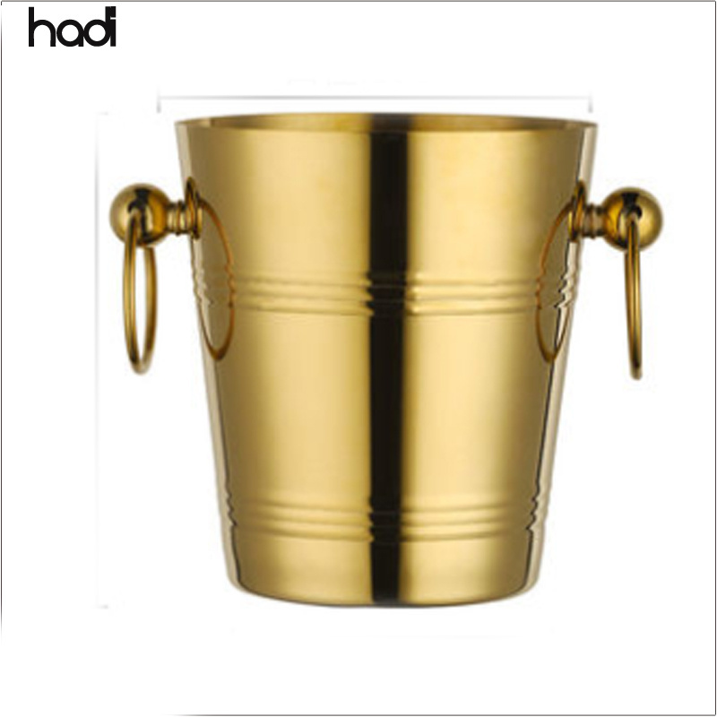 Wholesale restaurant supply high quality colorful bar bucket modern 3 liter ice bucket insulated stainless steel with stand