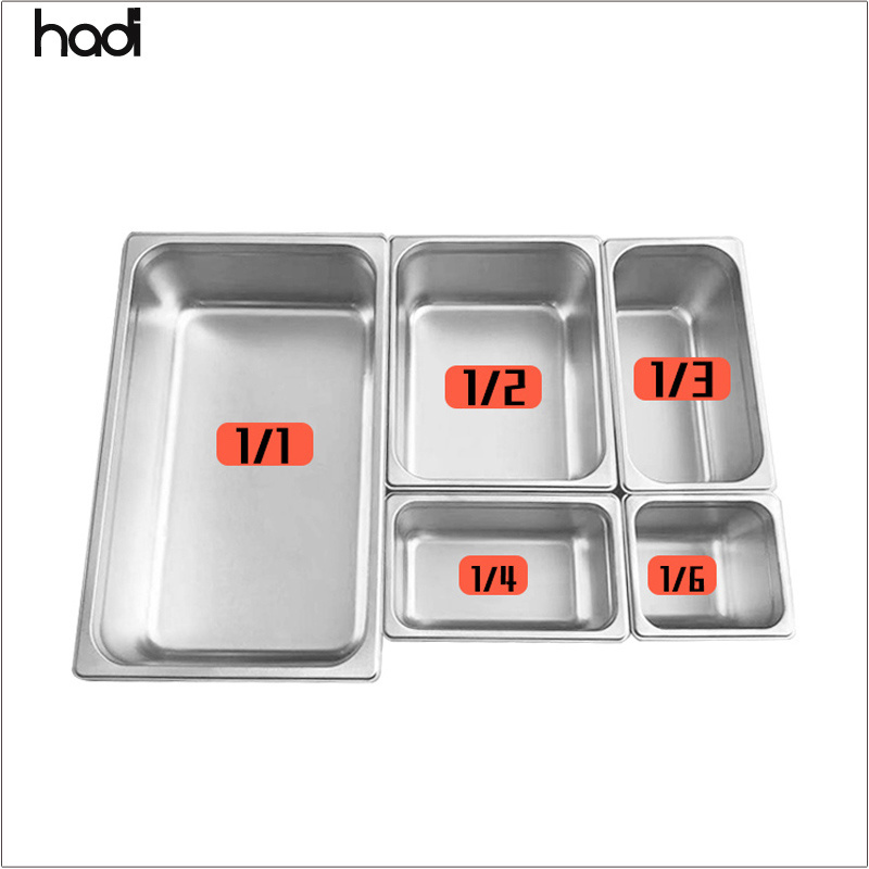 High Quality Durable Restaurant Equipment Stainless Steel All Size Ice Cream Container Buffet Gastronorm GN Food Pan