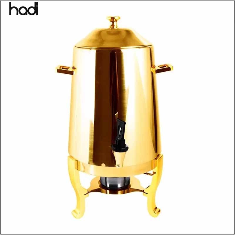 Arabic coffee jug commercial hot chocolate dispenser 13 liter luxury stainless steel juice dispenser commercial coffee urn gold