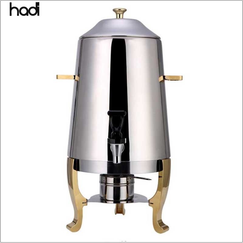 Arabic coffee jug commercial hot chocolate dispenser 13 liter luxury stainless steel juice dispenser commercial coffee urn gold