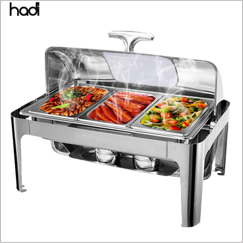 Guangzhou unique catering stainless steel chafer dish buffet  ,9 Litre shafing dishes luxury buffet food warmers chef in dish