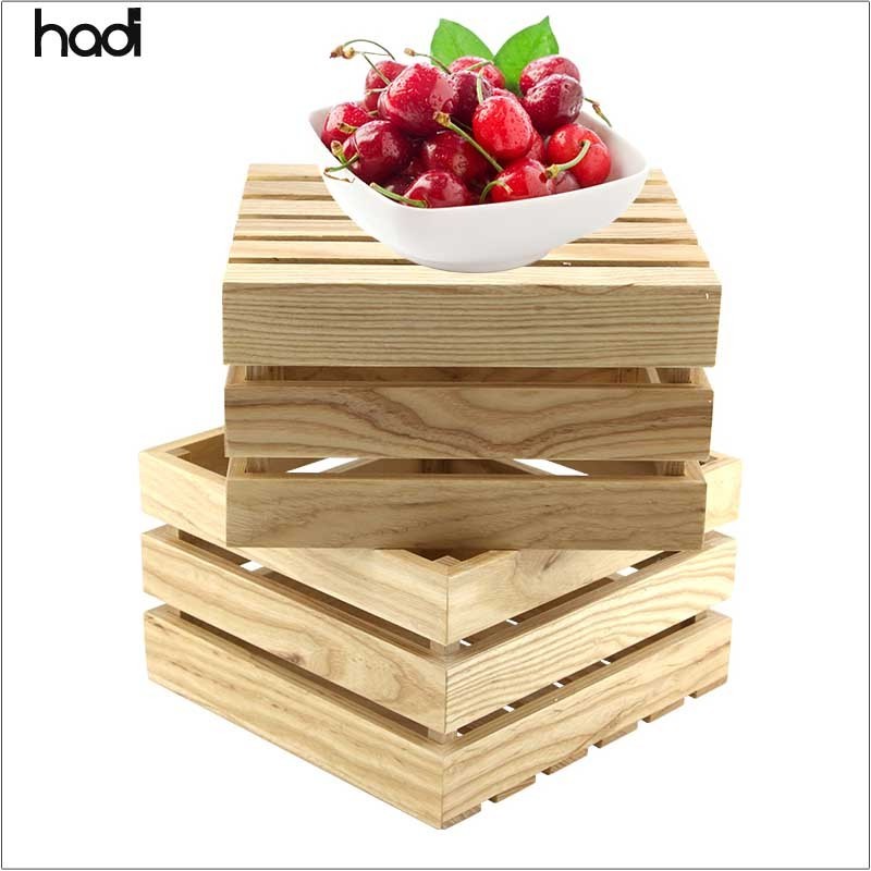 HADI Wholesale Wooden Buffet Elevations Sapele Rectangle Display Rack for Restaurant Catering for Wood Floor Tableware