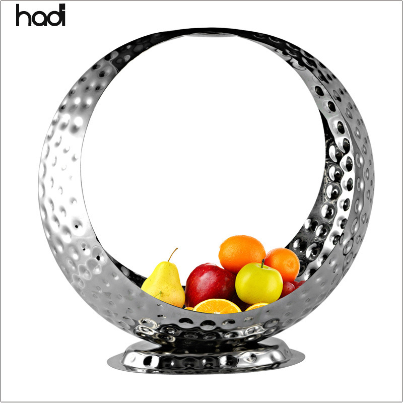 Cater equip buffet hotel hot selling 	decor fruit bowl german gold and silver decorative bowl round stainless steel salad bowl