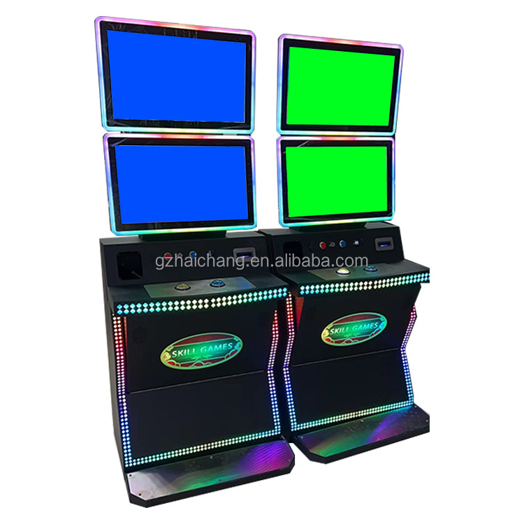 Luxury metal case game room Fire Link skill game console with different sizes of 32/43/55 touch screen function screen and Ideck